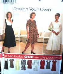 7733 DESIGN YR SS-LS FLARE INSET DRESS LENGTHS PATTERN 18W-32W